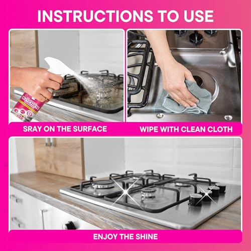 Image of GharShine Kitchen Cleaner Spray 500ML With Lemongrass Fragrance | Removes Tough Oils & Grease Stains | Best Home & Chimney Cleaner Spray | Suitable For Countertops, Stoves, Cabinets & Fans | PK Of 1