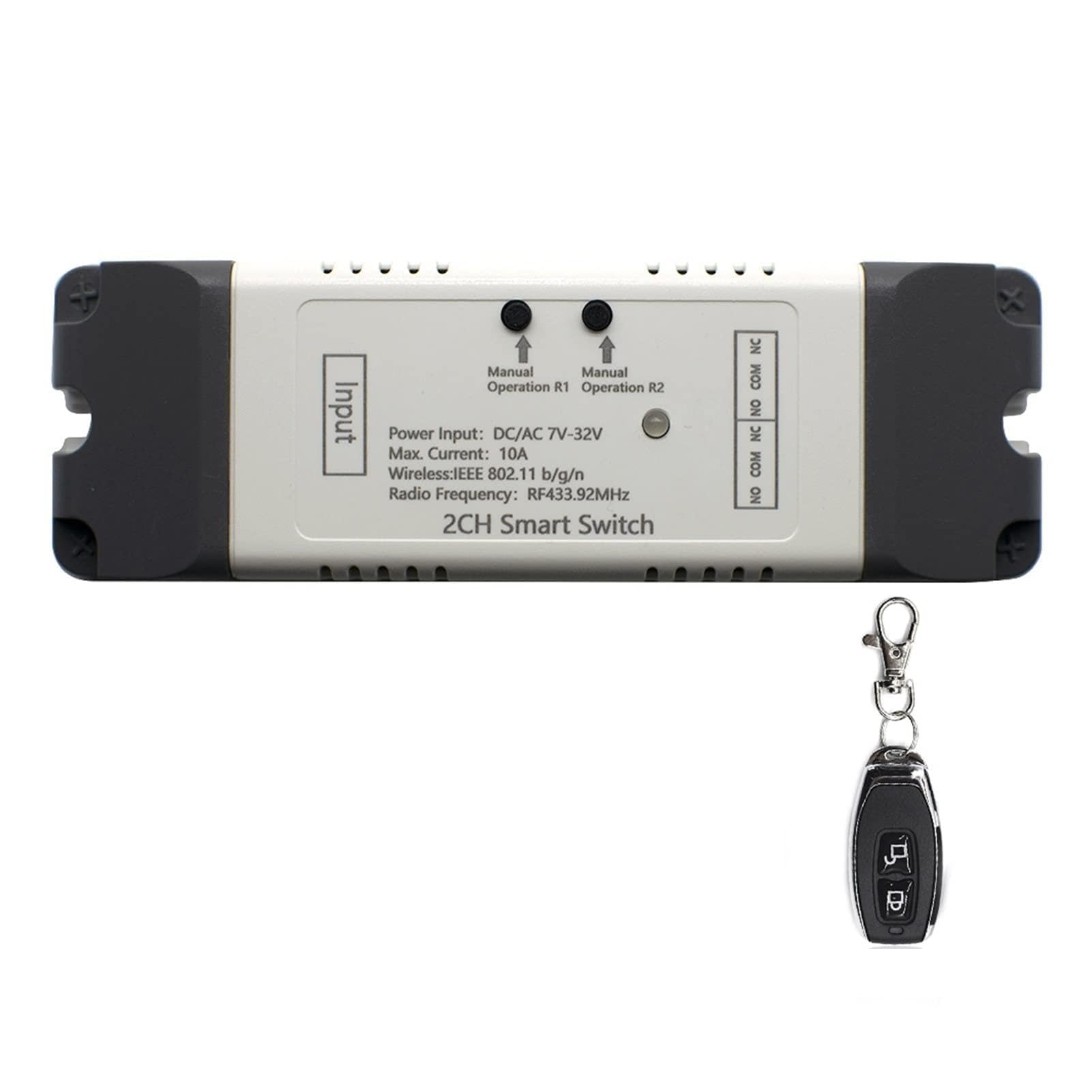 Przełącznik WiFi, inteligentny otwieracz, aplikacja, pilot do bramy garażowej, obsługa domu, sterowanie EWelink + RF 433 MHz (DC7-32 V i pilot)