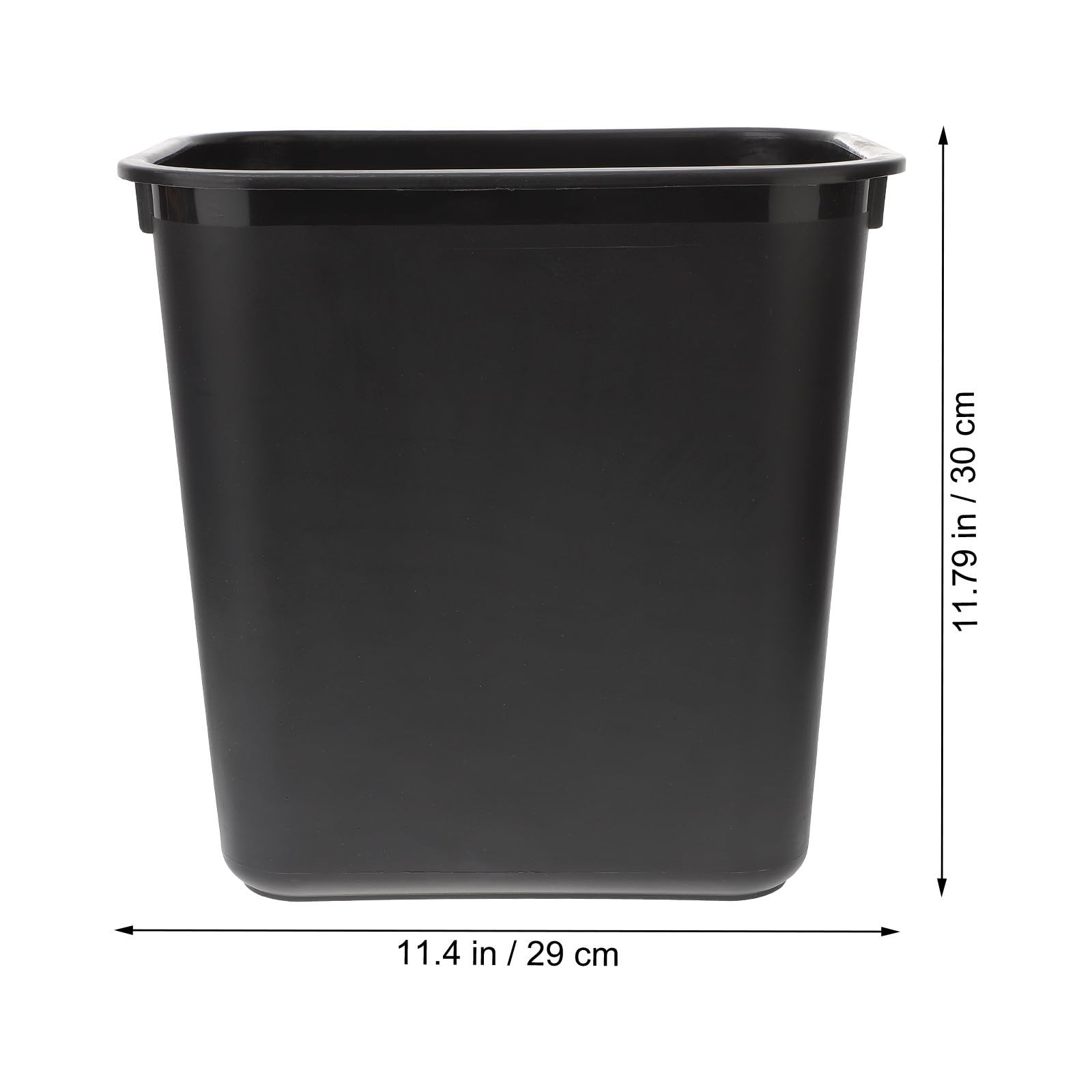 ULTECHNOVO Cubo de Basura Cuadrado Negro de Plástico Resistente para Baño y Armarios Diseño Simple y Larga Durabilidad