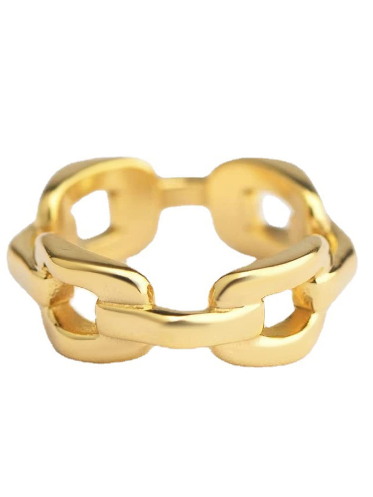 Scintillare By Sukkhi Glimmery Gold Plated Chainlink Finger Ring for Women (B0C5M77QXY) Amazon Price History, Amazon Price Tracker