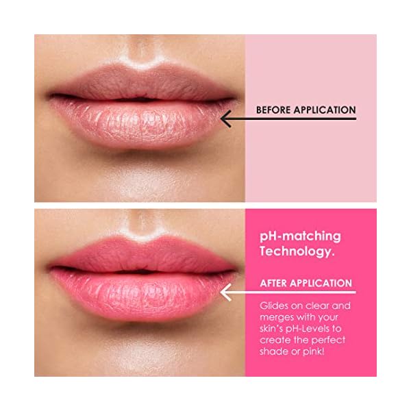 Winky Lux Glimmer Balm, pH Lip Balm, Color Changing Lipstick and Tinted Lip Balm, Vegan & Cruelty Free Lip Balm, Hydrate & Plump, Pink Shimmer Lipstick, RosÃ©