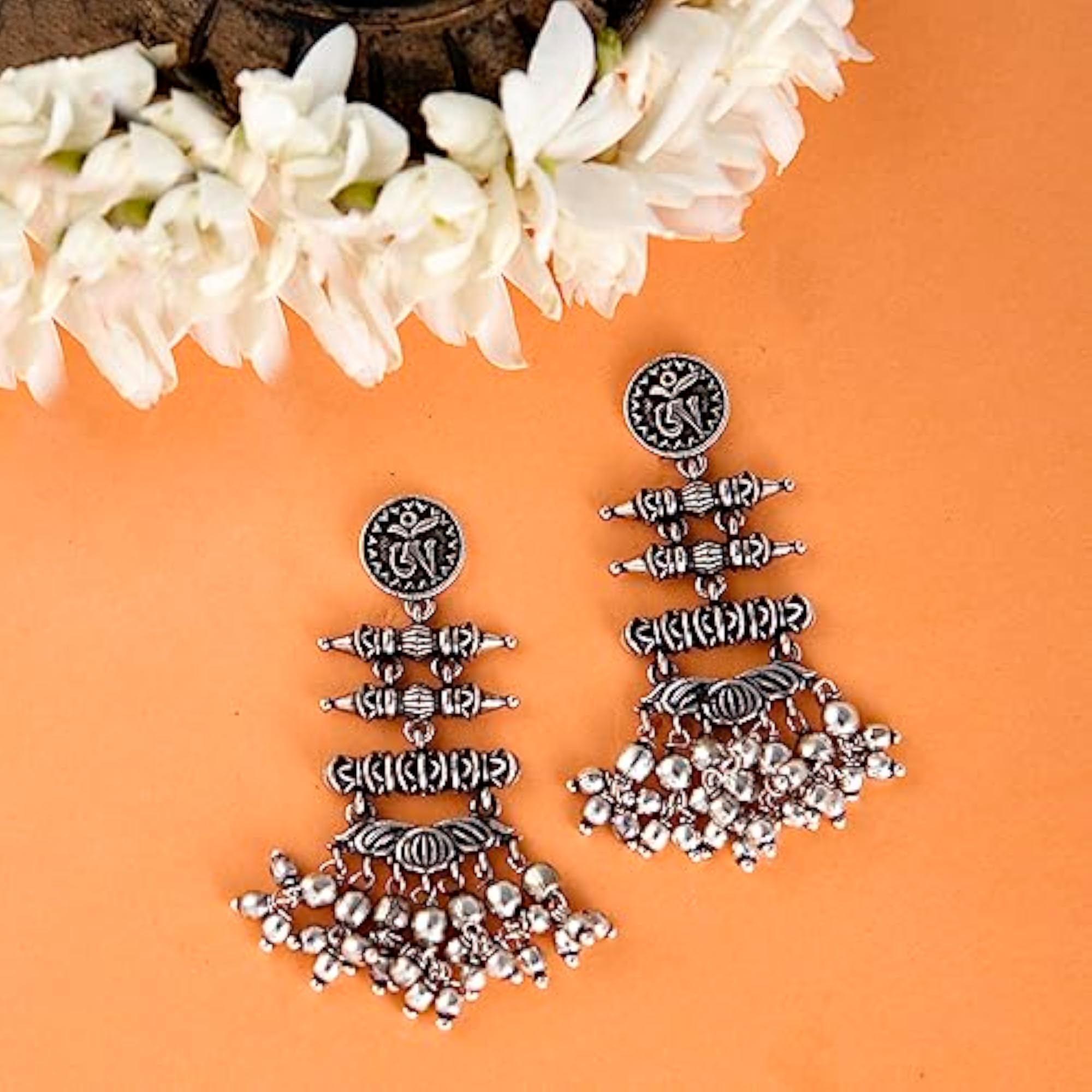 Bodhi Tashi Earrings, Spiritual Charm