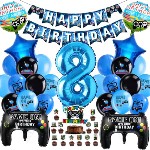 Ya en mundofriki.es: Cadimus Decoración de cumpleaños de videojuegos, globos de decoración gamer cumpleaños, decoración 8º cumpleaños niño, fiesta temática de juegos deco,Globo de aluminio con forma de mando de juegos