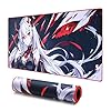 Redragon EISA P047L Anime Gaming Mouse Pad - Smooth Spandex Surface, Anti-Slip Rubber Base, Spill-Resistant, Durable 5mm Thick Design, 35 x 16 inches, Black