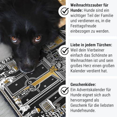 Tales & Tails Adventskalender für Hunde 24 Türchen - perfekt für eure Bindung in der Vorweihnachtszeit - Leckerli, softes Trockenfutter, funktionale Snacks