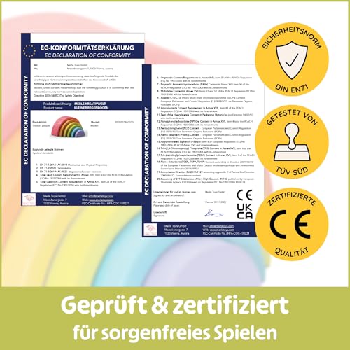 Merle Toys® Regenbogen Holz Spielzeug ab 1 Jahr, Holz Regenbogen Montessori – Ansicht 9