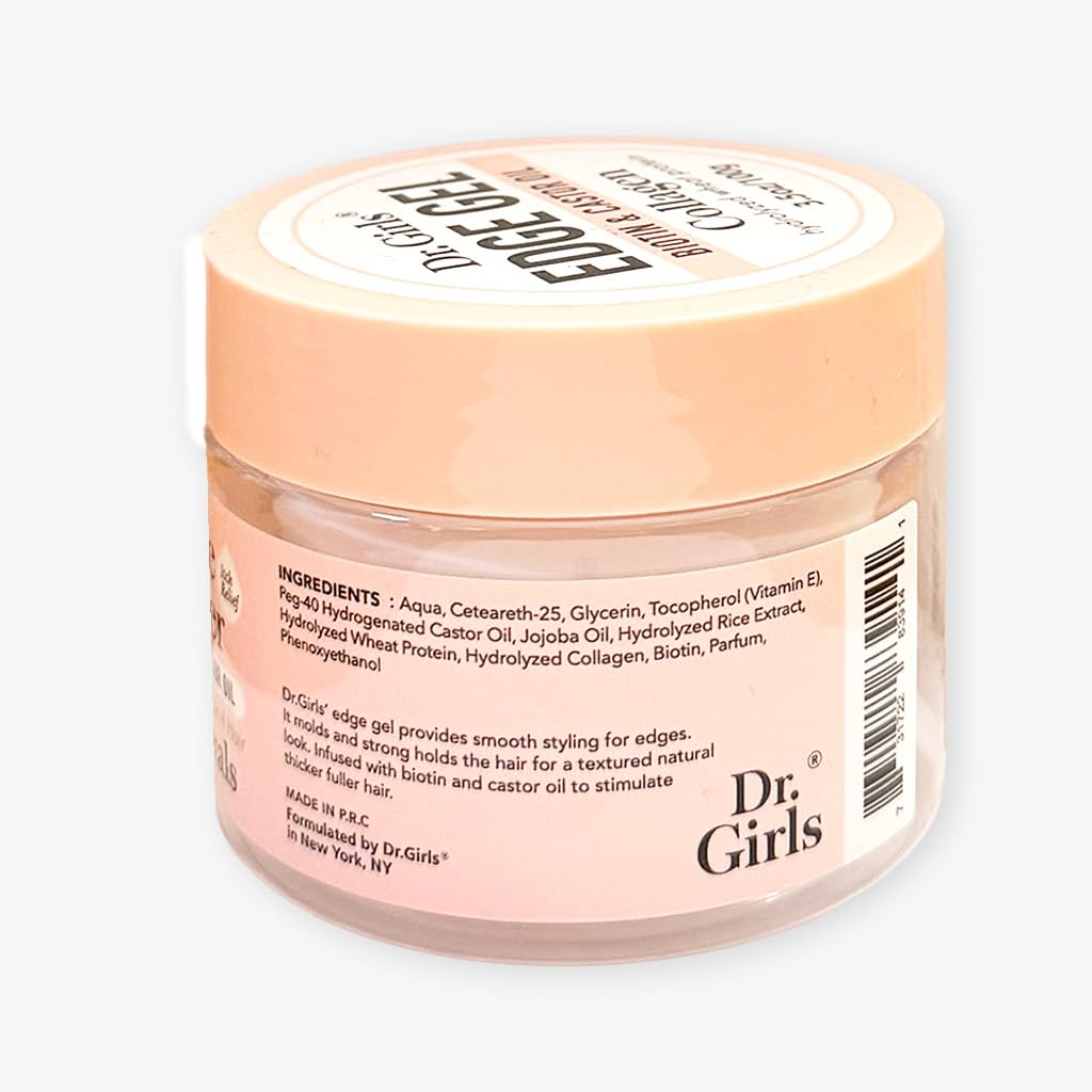 Dr. Girls Rice Water Lock & Twists Edge Gel – Extra Mega Hold per Locs, Cornrows & Twists – con biotina, olio di ricino, proteine idrolizzate del grano e collagene – REEMAS 99,2 g