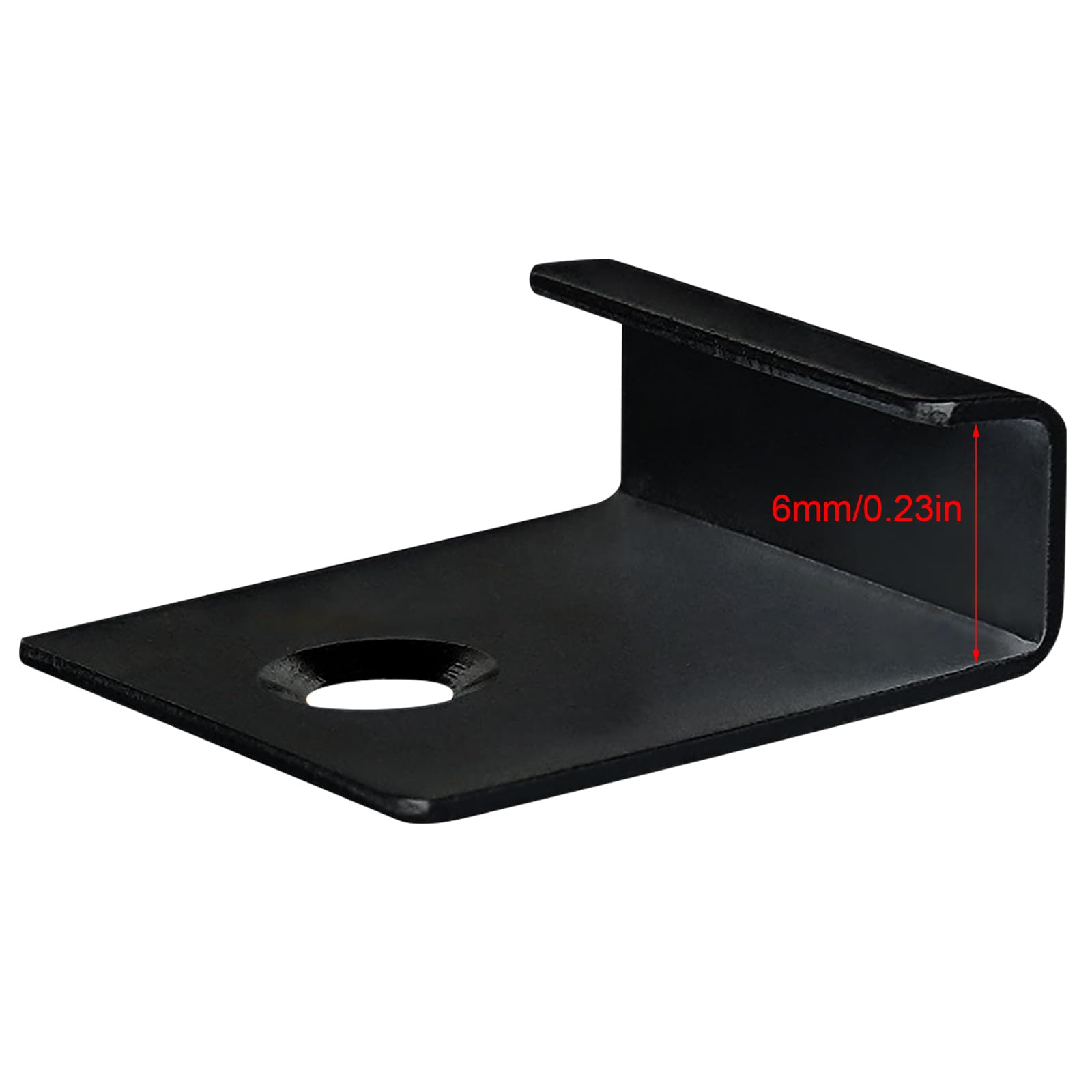 50 pezzi di clip di fissaggio WPC, clip terminali per decking nascoste, clip di avviamento nascoste in acciaio inossidabile, clip di fissaggio per pannello con vite autofilettante (nero, 6 mm)