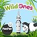 BrushBaby - WildOnes - Kids Rechargeable Electric Toothbrush, Ages 0-10 - Panda Design with Flashing Lights - DeepClean Bristles for Superior Cleaning - 2 Replacement Brush Heads, 1 USB Cable