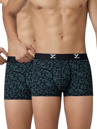 Image of XYXX Cloudsoft Micromodal Shuffle Trunks for Men, Pack of 2