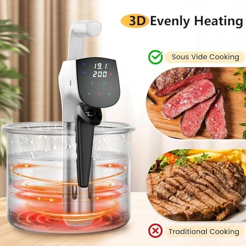 Cuiseur Sous Vide avec ecran LED et kit complet de cuisson basse temperature blanc - 5