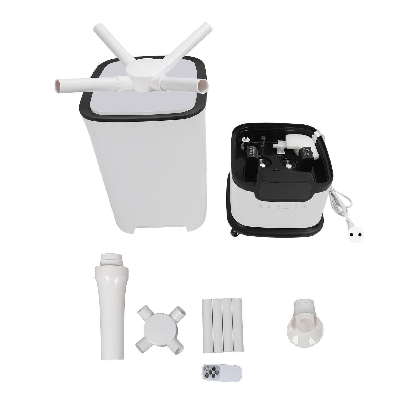 SIXRUN Umidificatore Grande da 16 Litri, Umidificatore Industriale Serbatoio 'Acqua da 16 Litri 3 Piastre di Atomizzazione Umidificatore a Ultrasuoni con Temporizzazione Intelligente