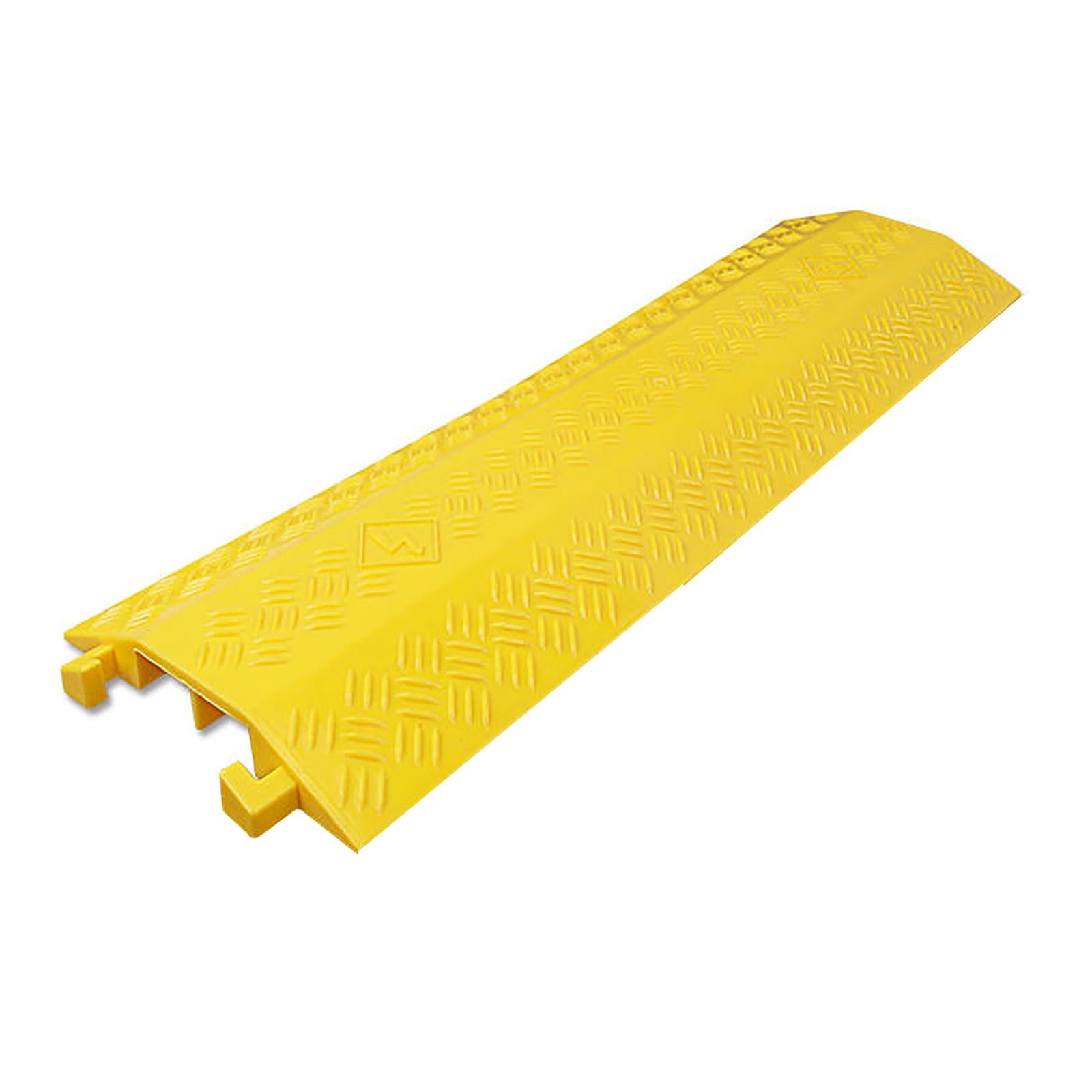 Pasacables de Suelo Rampas Protectoras de Cables de 2 Canales 100cm Largo, Capacidad de Carga de 800 Kg - Material de PVC para Uso en Interiores y Exteriores