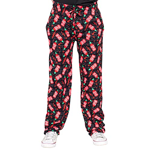 Mad Engine Sriracha Bottle Splatter Lounge Pants for Mens and Womens Sleepwear