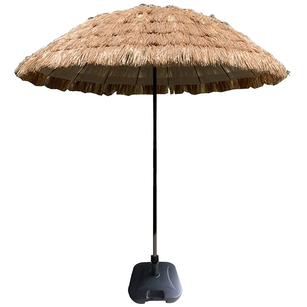 Parasol ogrodowy,Duży parasol plażowy Hula, 250cm zewnętrzny wodoodporny parasol hawajski Parasol, kryty strzechą na okrągły basen ogrodowy Patio