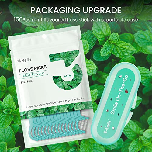 Zahnseide Dental Floss Minze Geschmack 150 Stück Zahnseide Stick Mit Aufbewahrungsbox, Zahn Draht/Zahnpflege Interdental – Bild 3