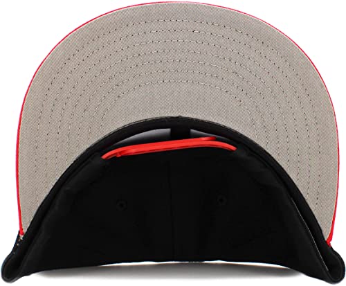 Image of KBETHOS Classic Snapback Hat Blank Cap Underbrim Cotton Wool Blend Flat Visor Adjustable Unisex