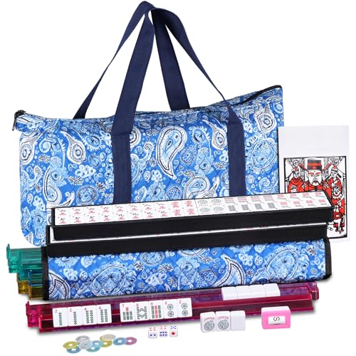 Set de Mahjong Americano con 166 fichas y accesorios