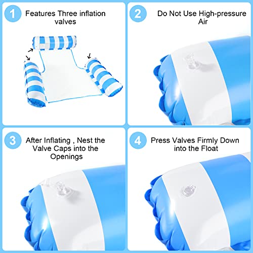 Orifinter Luftmatratze Pool, Pool Spielzeug 4 IN 1 Wasserhängematte Erwachsene, Wasserspielzeug Pool Zubehör, Pool… – Bild 5