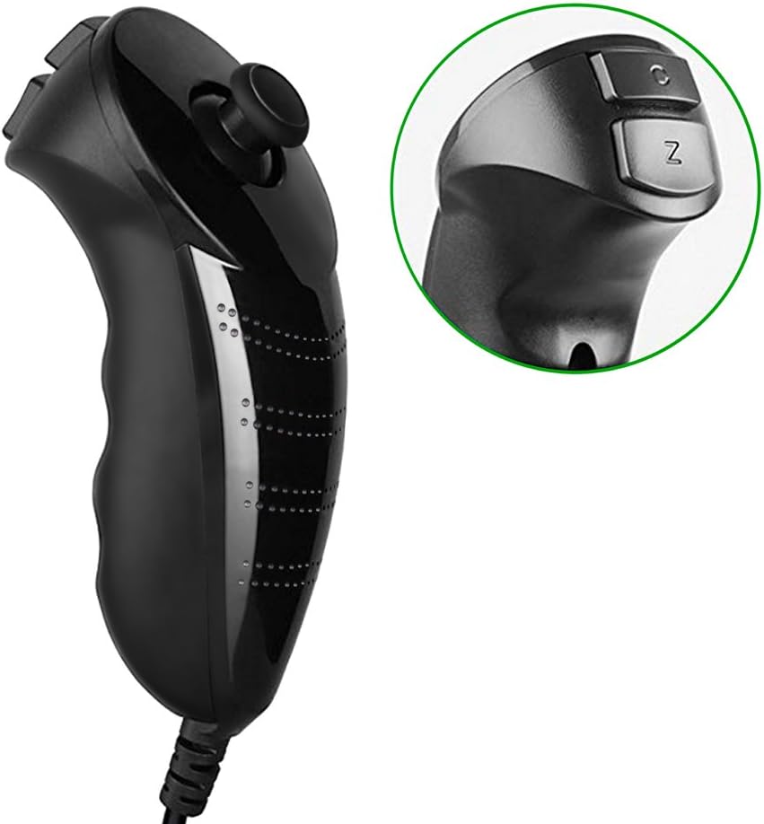 JFUNE 2-Pack Wii Remote and Nunchuk Controller Set for Nintendo Wii/Wii U/Wii Mini, Video Games Remote Controller (Wii controller)