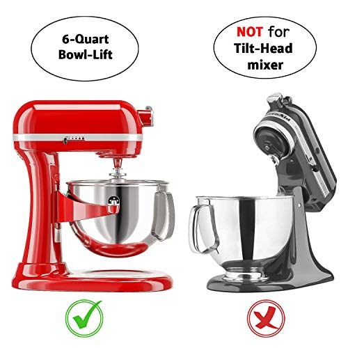 6 Quart Kitchenaid Mixer Attachments, Flex Edge Beater Paddle with Scraper for 6 QT Bowl-lift Kitchenaid Stand Mixer,Mixer Accessory Replacement