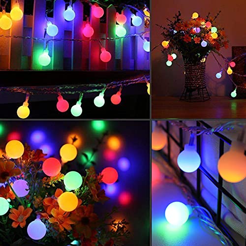 Mobxpar Lichtketting met bol, 6 m, 40 leds, kerstverlichting, voor binnen en buiten, ideale decoratie voor feest, tuin, balkon, kinderkamer, bruiloft, enz. (meerkleurig) - Image 6