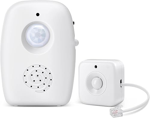 Alerta de llamada entrante de teléfono fijo, con 18 melodías y luz de flash brillante, timbre de llamada inalámbrico de 393 pies recuerda la llamada