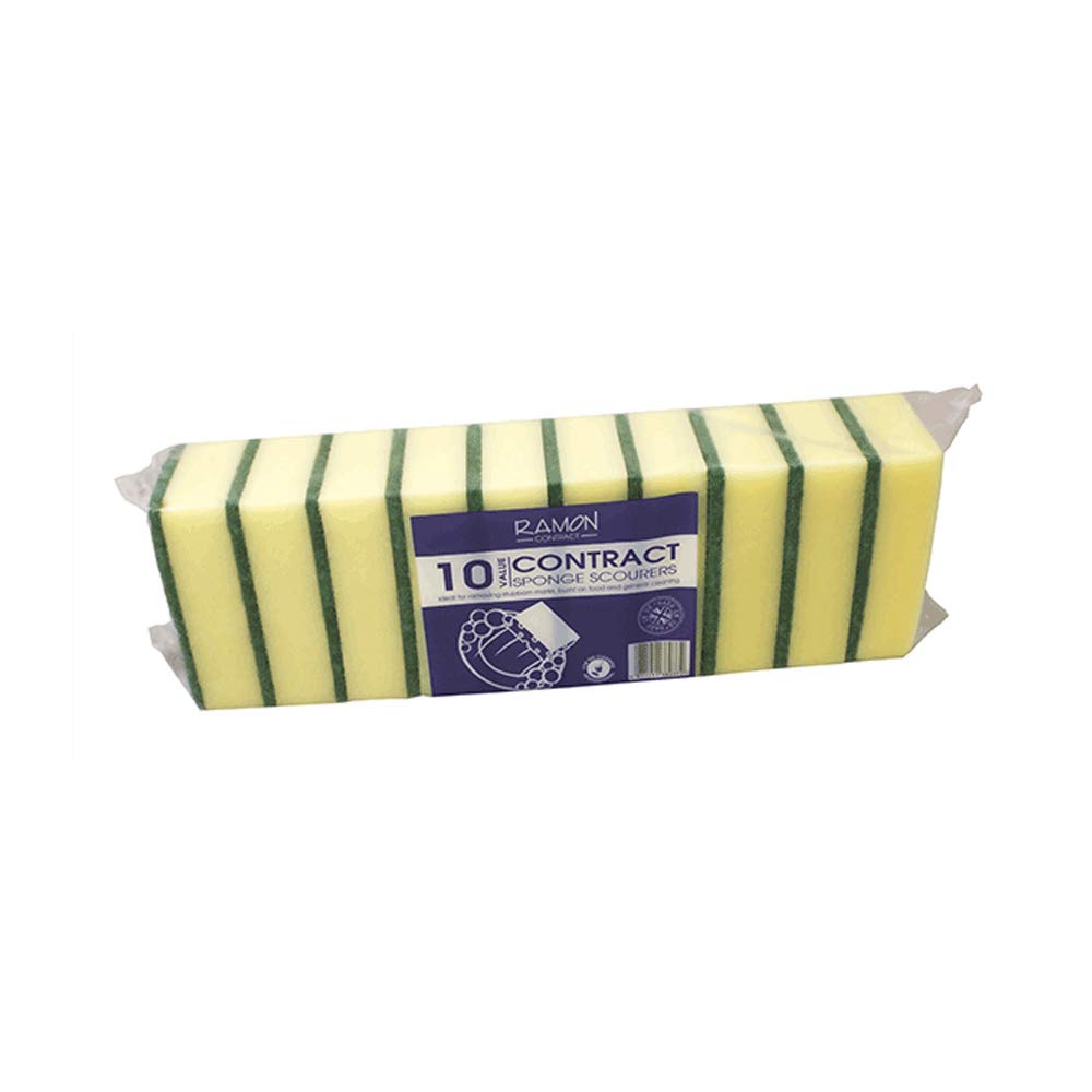 Ramon Hygiene Sponge Scourer, Unknown, Yellow and Green, 13 x 8 cm