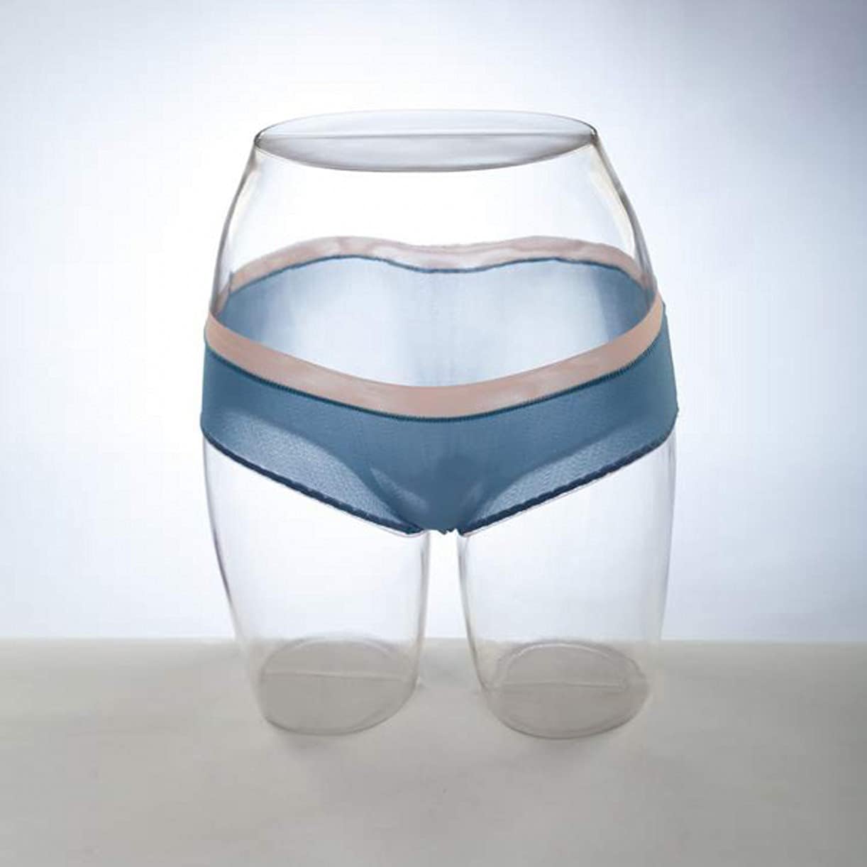 YJIUYUANQ Female Lower Body Mannequin Plastic Transparent Underwear Underpants Display Hip Model Shorts Display Props, Clear