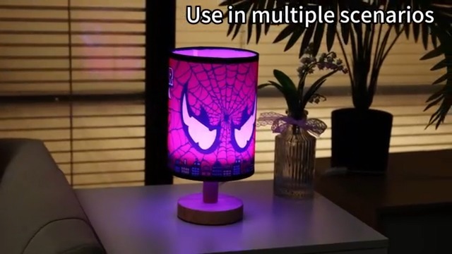 YETTASBIN Butterfly Flower Bedside Table Lamp, Small LED Desk Light B Nightstand Lamp With Non Slip Wood Base & Eye-Friendily Lampshade For Living Room Bedroom Dorm Home Office Desk Decor