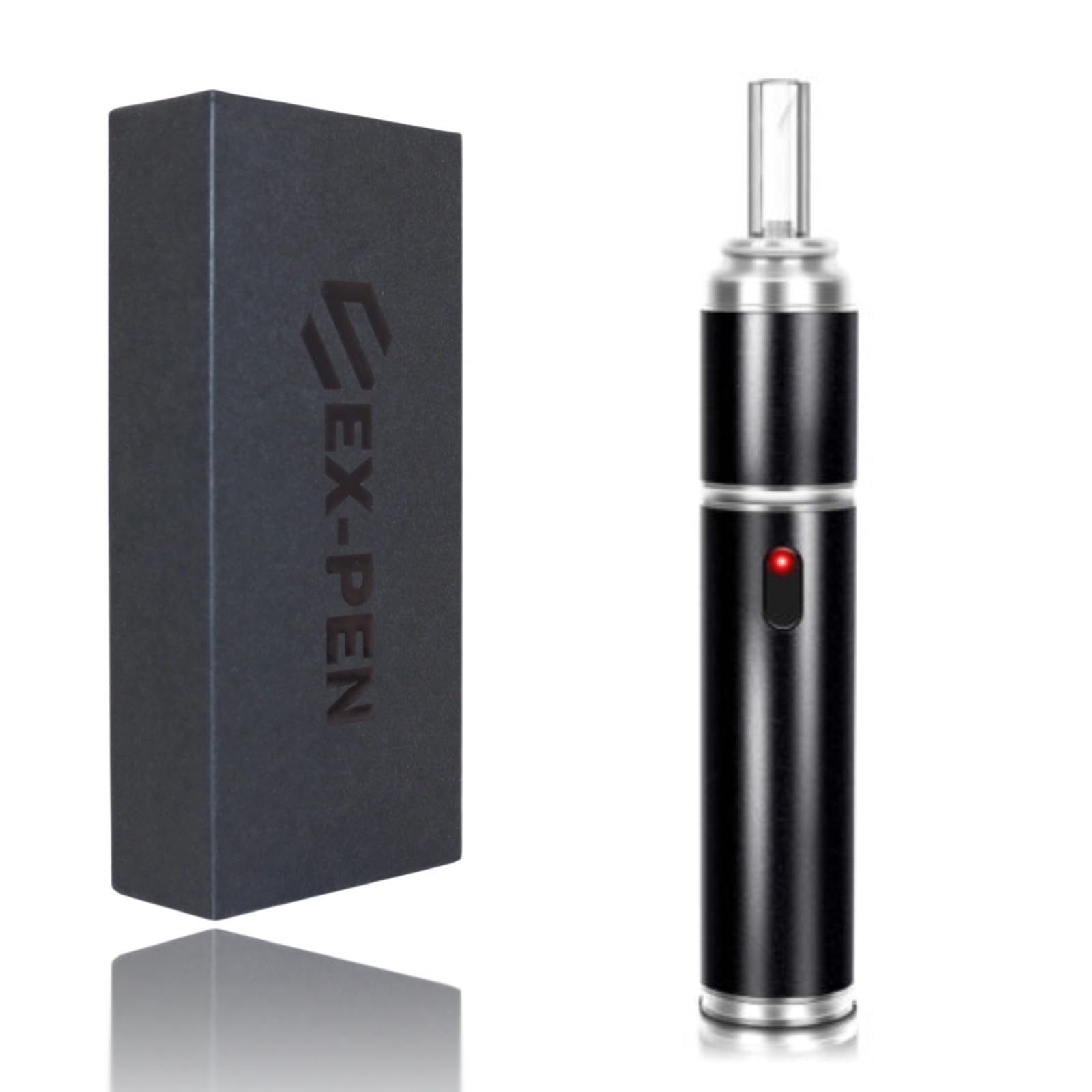 Kräuter Vaporizer aus Vollmetall | Premium Konvektions-Verdampfer mit Ausziehbarem Glasmundstück & Quarz-Heizkammer & Ein-Knopf Bedienung | Sauber & Intensiv(EX-PEN)