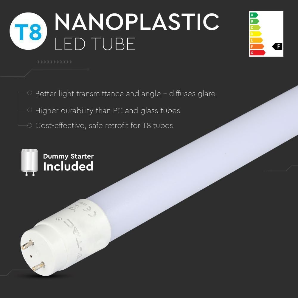 Set di 25 tubi LED T8, 120 cm, 18 W, 1600 lm, luce bianca, 6400 K