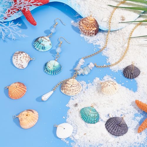 PH PandaHall 32pcs Natural Shell Pendants - Image 2