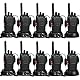 Walkie Talkie PMR446 lizenzfreies Zwei-Wege-Funkgerät, pofung PT88E 16 Kanäle Professionelle wiederaufladbare Walkie Talkies mit großer Reichweite mit USB-Ladestation und Hörmuscheln Schwarz 10 Stück