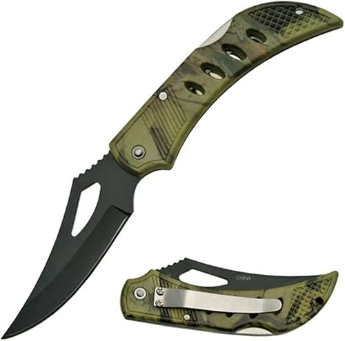 China hizo 210875 Eagle Eye Camo carpeta Lockback cuchillo con manijas de composición de acabado de camuflaje