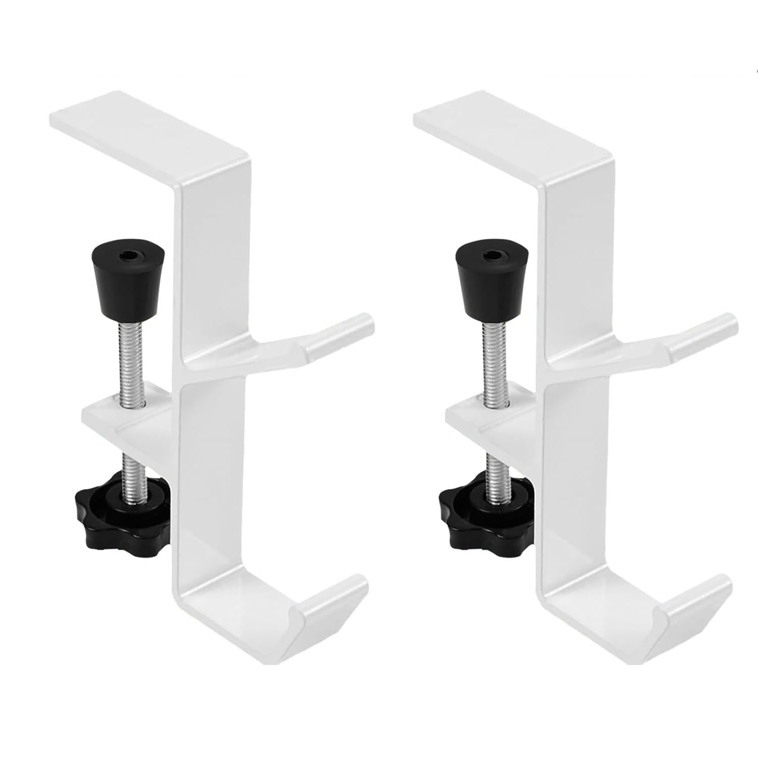 RWSEFK 2 in 1 Garland Stocking Hangers, No Drill Garland Fireplace Stocking Hanger, Adjustable Heavy Duty Garland Hanger and Stocking Mantel Holders (White)