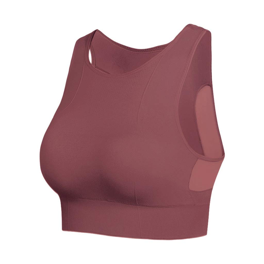 Biustonosz damski Sport Joga Kobieca kamizelka Moda Damska Seksowna przycięta Tank High Impact Training Running Bustier Mesh (kolor: szary, rozmiar: kod XL) (czerwony kod XXL)