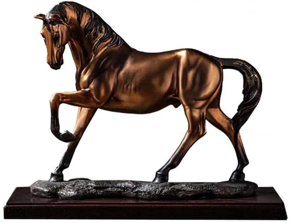 CNfhFRY statue， Resin Horse Craft Model, Office Living Room Desktop Decoration