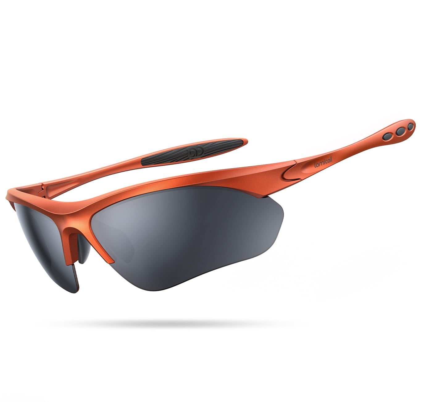 Lamicall Sportbrille Herren, Fahrradbrille Damen Sonnenbrille - [22g Ultraleicht & Multifunktional] Polarisierte Schnelle Brille mit UV400 Schutz, TR-90 Sport Brille für Fahrrad, Laufen, Autofahren