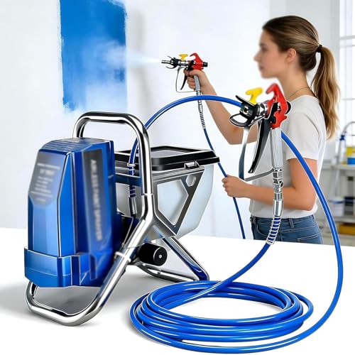 GYKOZY Pistola pulverizadora eléctrica sin Aire, Pistola pulverizadora Profesional de Alta presión para Pintar en casa, máquina de presión Ajustable con Manguera de 5 Metros para Paredes