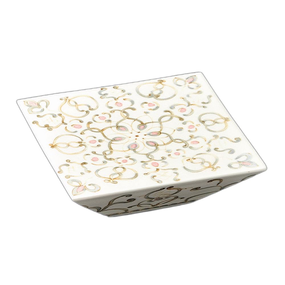 ???????(Setomonohonpo) Colorful Square Plate, 6.2 x 6.2 x 2.0 inches (15.7 x 15.7 x 5 cm) | Serving Plate |