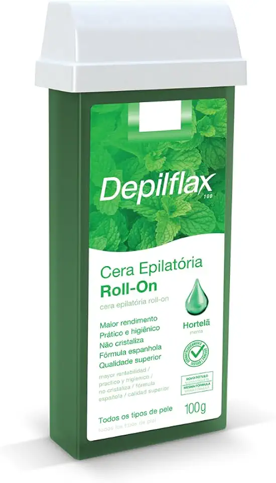 Depilflax – Cera Depilatória Roll-On Hortelã 100g