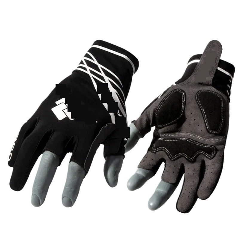 Angeln Handschuhe Männer Outdoor Reiten Camp Handschuh Mikrofaser Leder Stretch Tragen-beständig Nicht-Slip Halb Finger Fäustling für Angeln