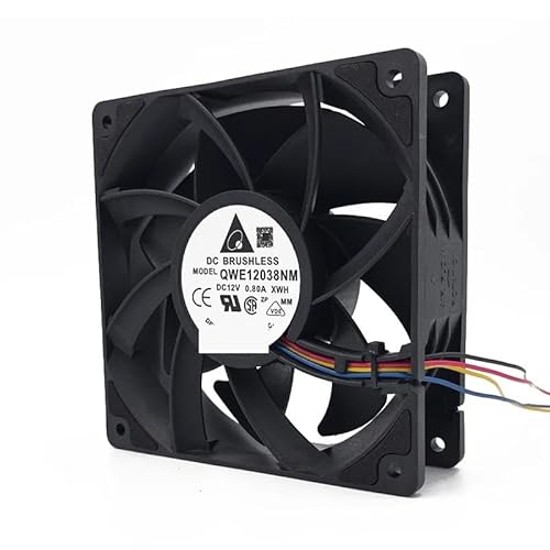 Delta QWE12038NM 12V 12CM 強力産業用ファン 150CFM 4500RPM 用 120mm x 38mm スピードファン