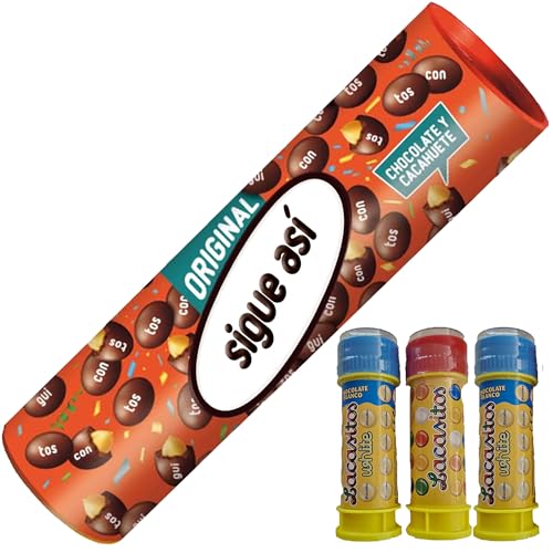 Conguitos Megatubo 1,2 KG-Sigue así + 3 POMPEROS LACASITOS