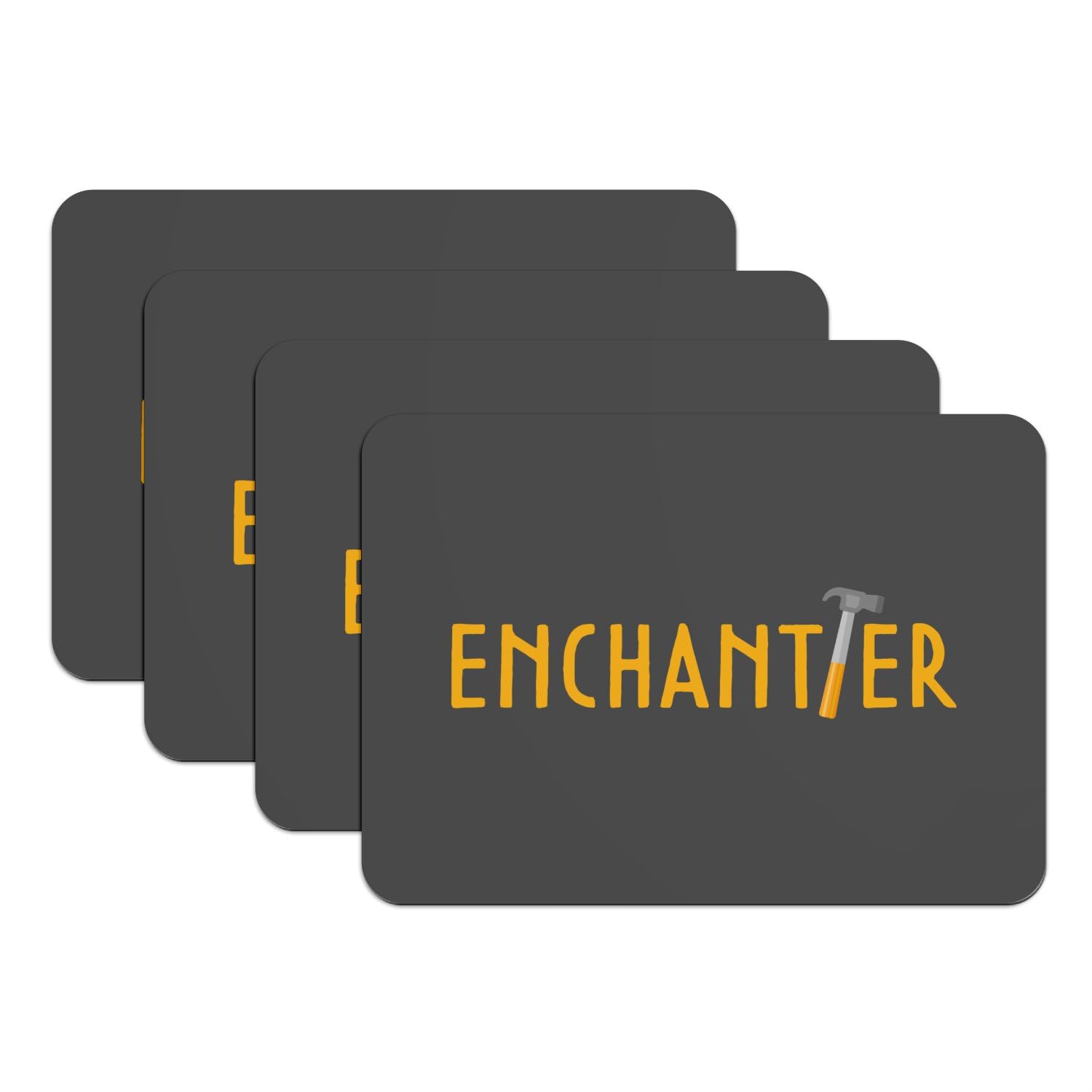Sets de table caoutchouc noir grand format finis les taches et plats qui glissent
