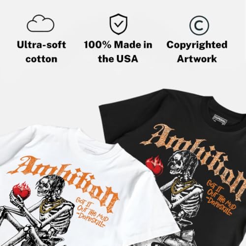 Image of DopeSkill Graphic Tee Streetwear Hip Hop Hypebeast Street Style Unisex T-Shirt Sneaker Colour Matching Shirts Horror Skeleton