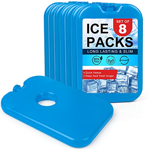 LotFancy Ice Packs for Lunch Box and Cooler, Set of