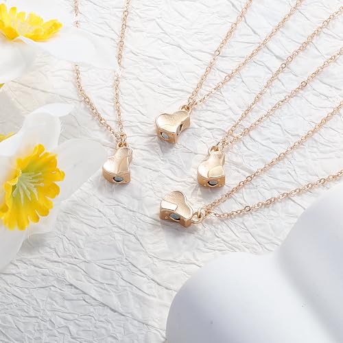Image of Sunflower Jewellery Friendship Necklace for 3 4 Stainless Steel Heart-Shaped Necklace /Bracelet Three Hearts Composed of Friendship Necklace /Bracelet, Gifts for Friends
