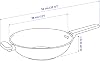 Wok pan, non-stick coating-stainless steel, 28 cm